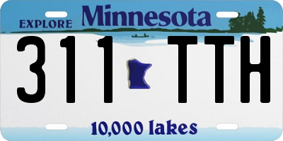 MN license plate 311TTH