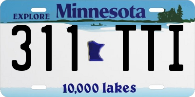MN license plate 311TTI