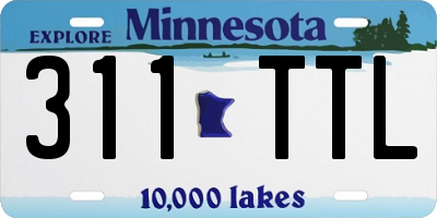 MN license plate 311TTL