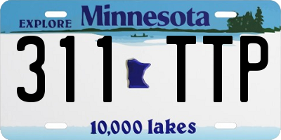 MN license plate 311TTP