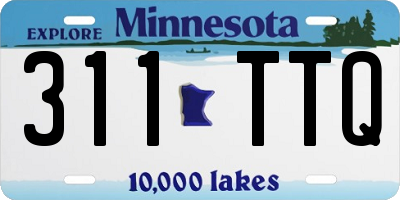 MN license plate 311TTQ