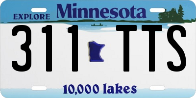 MN license plate 311TTS