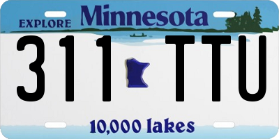 MN license plate 311TTU