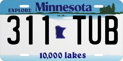 MN license plate 311TUB