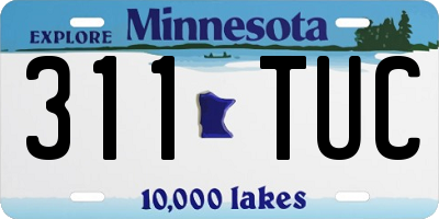 MN license plate 311TUC