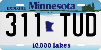 MN license plate 311TUD