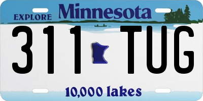 MN license plate 311TUG