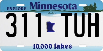 MN license plate 311TUH