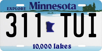 MN license plate 311TUI
