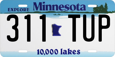 MN license plate 311TUP