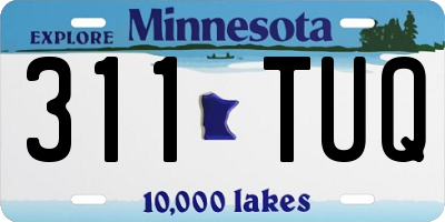 MN license plate 311TUQ