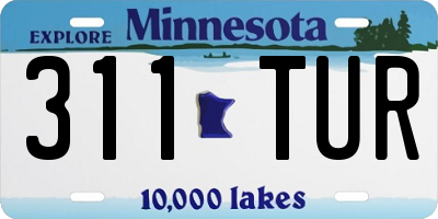 MN license plate 311TUR