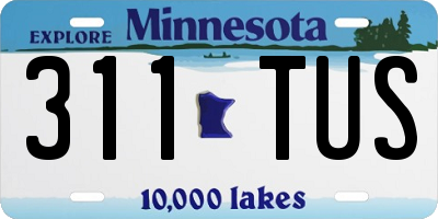 MN license plate 311TUS