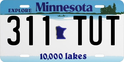 MN license plate 311TUT