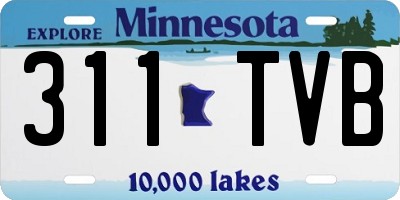 MN license plate 311TVB