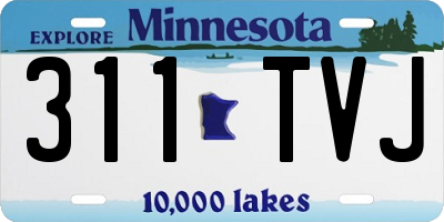 MN license plate 311TVJ
