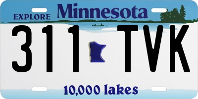 MN license plate 311TVK