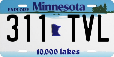 MN license plate 311TVL