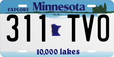 MN license plate 311TVO