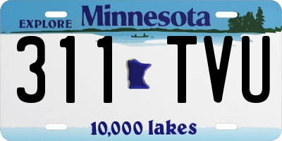 MN license plate 311TVU