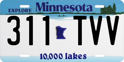MN license plate 311TVV