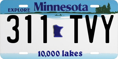 MN license plate 311TVY