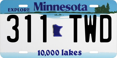MN license plate 311TWD