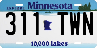 MN license plate 311TWN