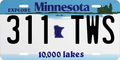 MN license plate 311TWS