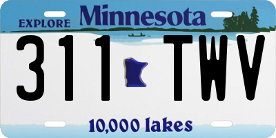 MN license plate 311TWV