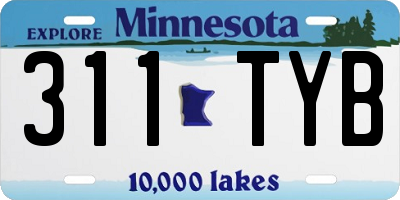 MN license plate 311TYB