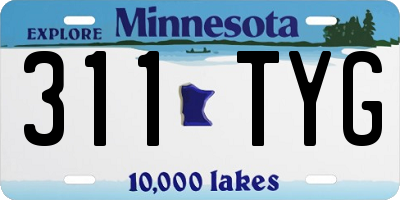 MN license plate 311TYG