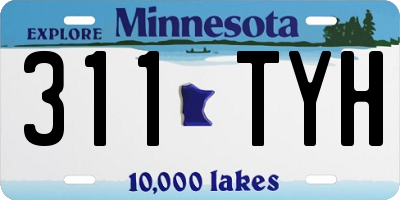 MN license plate 311TYH