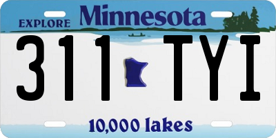MN license plate 311TYI