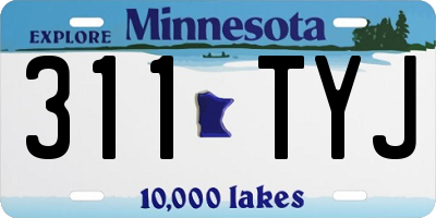 MN license plate 311TYJ
