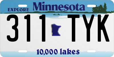 MN license plate 311TYK