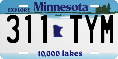 MN license plate 311TYM