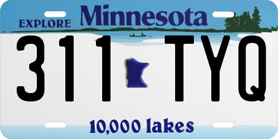 MN license plate 311TYQ