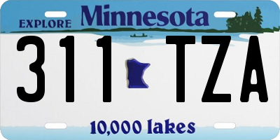 MN license plate 311TZA