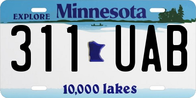 MN license plate 311UAB