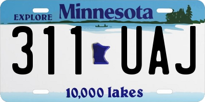 MN license plate 311UAJ