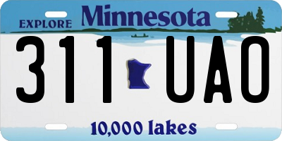 MN license plate 311UAO