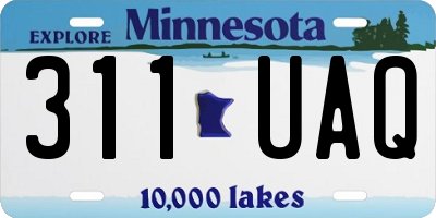 MN license plate 311UAQ