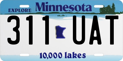 MN license plate 311UAT