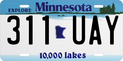 MN license plate 311UAY