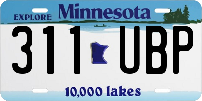 MN license plate 311UBP