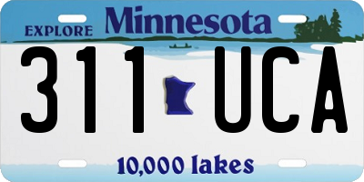 MN license plate 311UCA