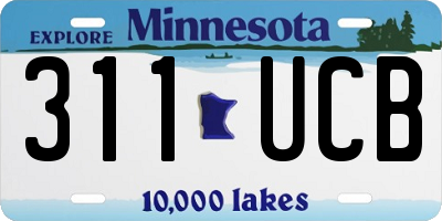 MN license plate 311UCB