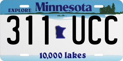 MN license plate 311UCC