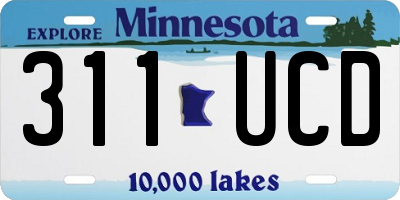 MN license plate 311UCD